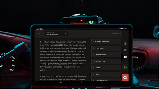 Screenshot of Oracle Public Safety Suite