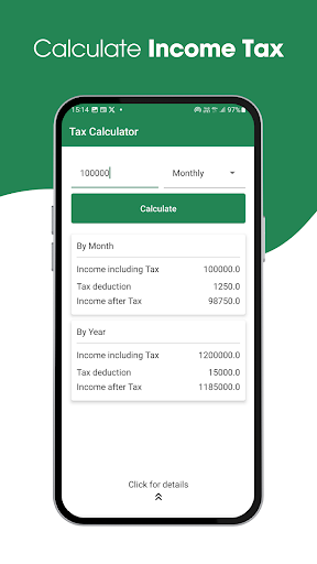 Android application Income Tax Calculator Pakistan screenshort