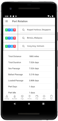 Voyage Estimation for Chartere