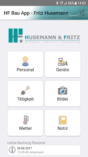 Android application HF Bau App screenshort