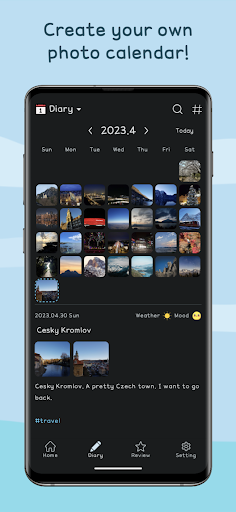 Android application BeginEnd - diary, photo diary screenshort
