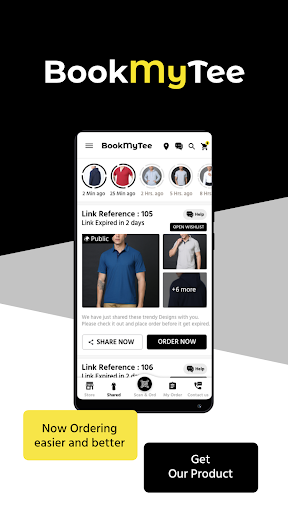 Android application BookMyTee screenshort