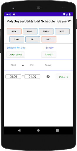 PolyGeyser Utility Screen 2