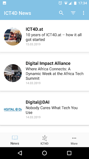 Android application ICT4D News screenshort