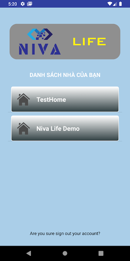 Android application NIVA LIFE screenshort