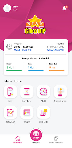 Star Group Attendance Screen 3