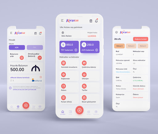 Android application Kargolux screenshort