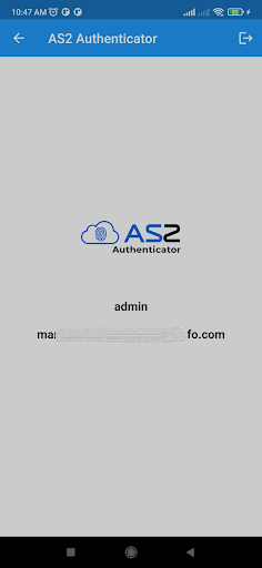 Android application AS2 Authenticator screenshort