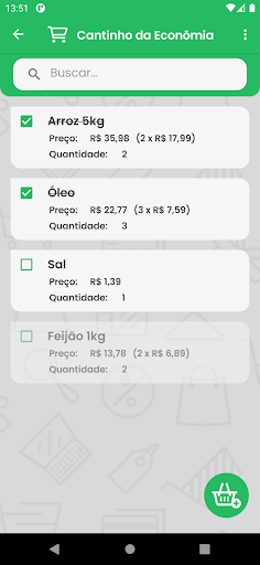 Minha lista de compras Screen 2