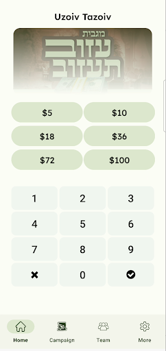 AB Charity Tap to Donate Screen 3