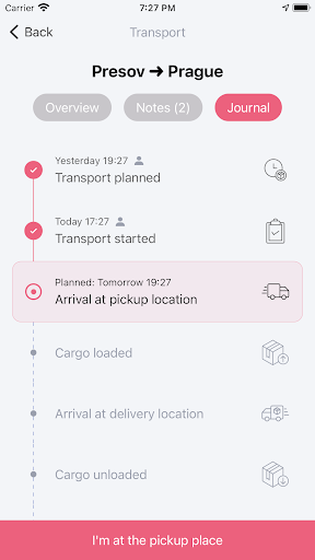 Transportly Driver Screen 2