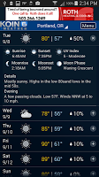 screenshot of PDX Weather - KOIN Portland OR