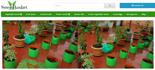 SeedBasket Gardening Store Screen 3