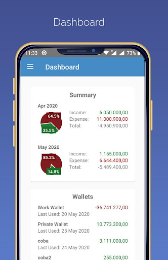 Android application Money Tracker by Pokako screenshort