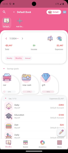 Android application Money+ Cute Expense Tracker screenshort