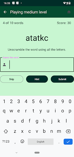 Android application Word-Player screenshort