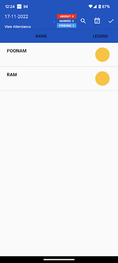 Android application BeeForce eAttendance screenshort