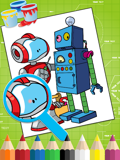 Screenshot of Robots Coloring Pages