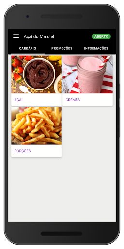 Android application Açaí do Marciel screenshort