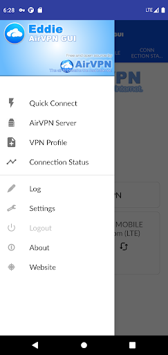 AirVPN Eddie Client GUI Screen 2