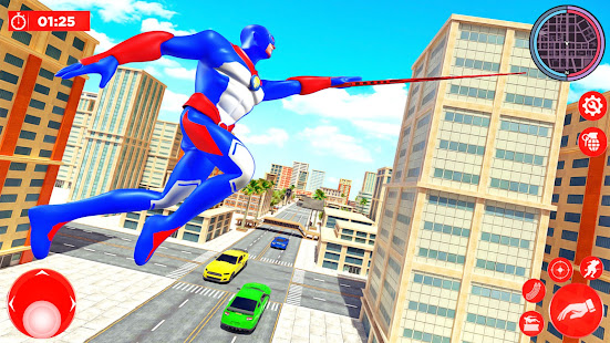 Flying Police Robot Rope Hero: Gangster Crime City 46 screenshots 13