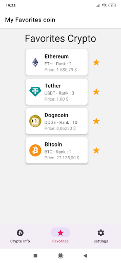 CryptoInfo Screen 2