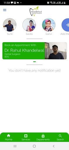 Android application KHANDELWAL DENTAL HOSPITAL screenshort