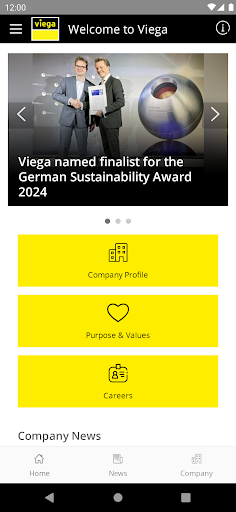 Android application ViegaNow screenshort