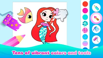 Game screenshot Mermaid Coloring Games Kids 0+ apk download