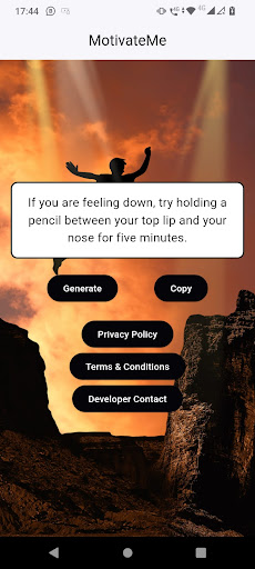 Android application MotivateMe screenshort