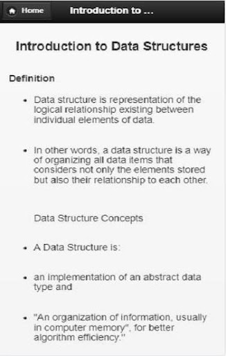 Data Structure Screen 3