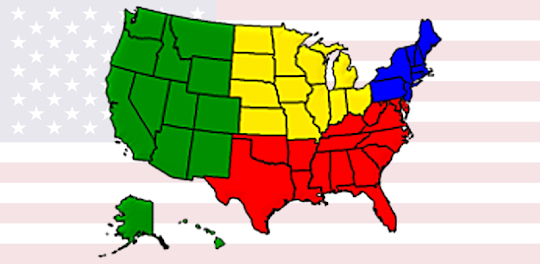 미국의 주 : 수도, 깃발 및 지도 지리에 대한 퀴즈