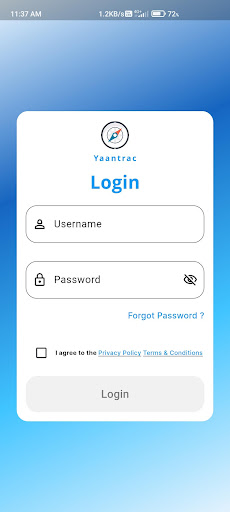 Android application Yaantrac screenshort