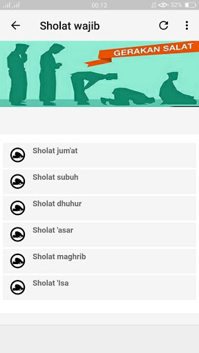 Android application Tuntunan Sholat Awal & Menenga screenshort