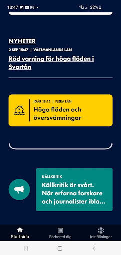 Krisinformation.se Screen 2