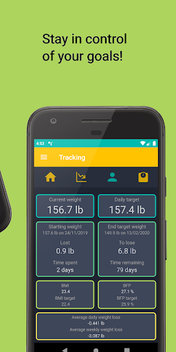 Diet and Weight tracking Screen 3