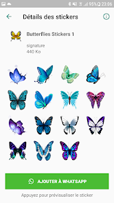 Screenshot 2 Pegatinas de mariposas android