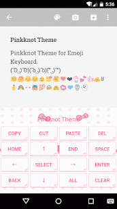 Pink Knot Emoji Keyboard Theme For PC installation