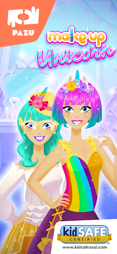 Makeup girls unicorn dress up - Screenshot 1