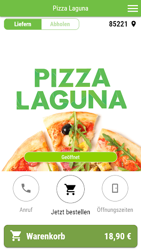 Android application Laguna Lieferservice screenshort