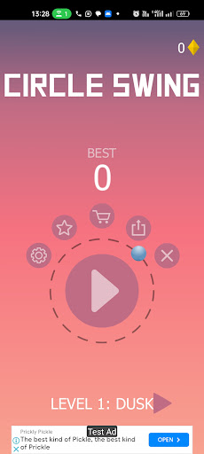Android application Circle Swing Ball screenshort