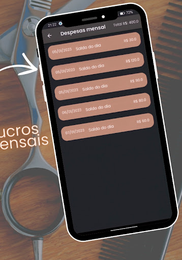 Despesas Barber Screen 3