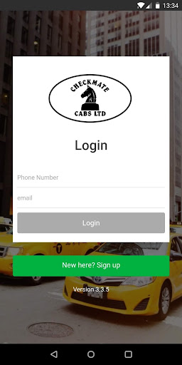 Android application CheckMate Cabs screenshort