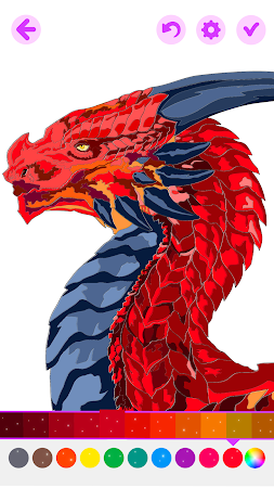 Game screenshot Magic Dragon Coloring Book apk download