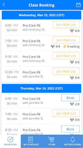 ProCore Fitness Screen 2