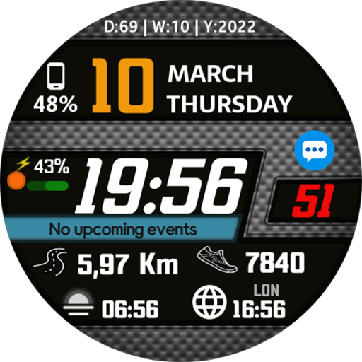 NB010 Digital watch face logo