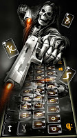 screenshot of Badace Skull Guns Keyboard - cool gun theme