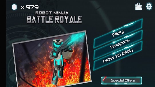 لعبة روبوت نينجا Robot Ninja Battle Royale 2