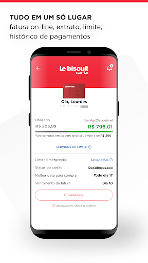 Le biscuit Cartão Screen 2