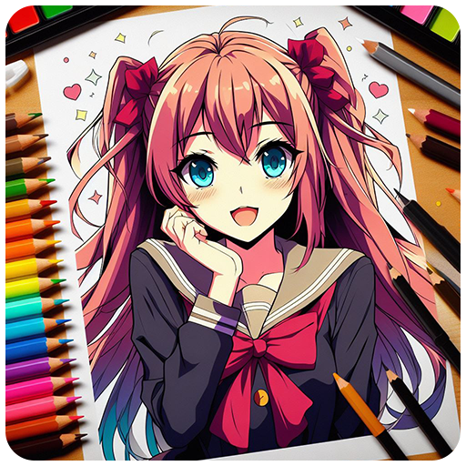 Anime Coloring Book: Color Art